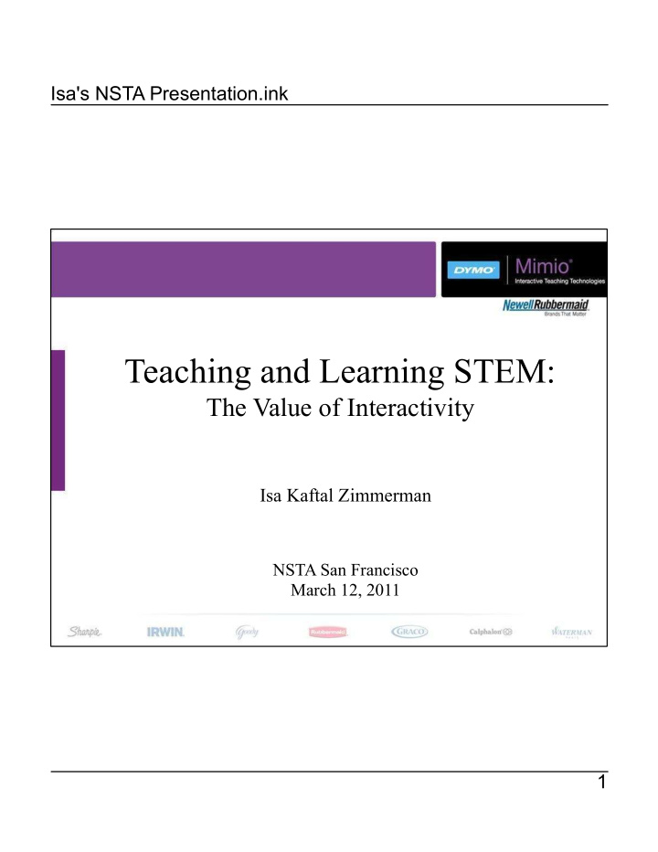 teaching and learning stem