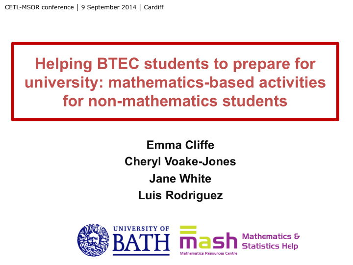 helping btec students to prepare for university