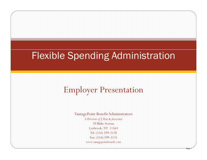 flexible spending administration