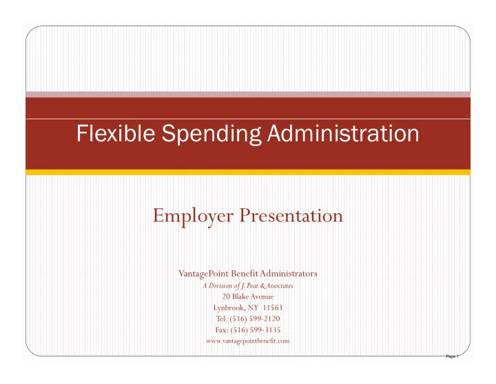 flexible spending administration