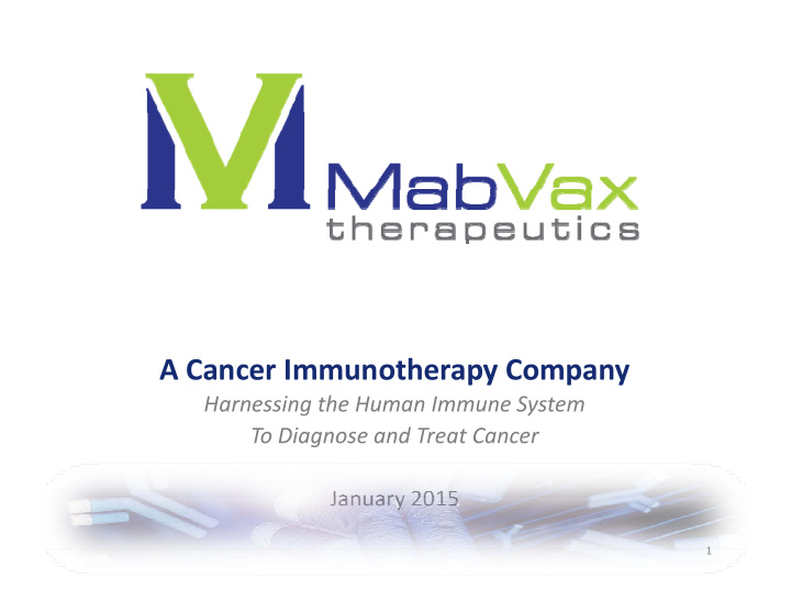 a cancer immunotherapy company