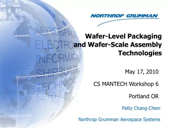 and Wafer-Scale Assembly  Technologies  May 17, 2010  CS MANTECH Workshop 6  Portland OR  Patty