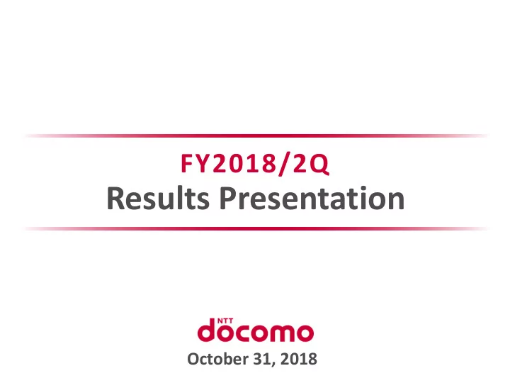 results presentation
