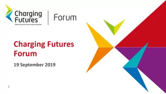 Charging Futures  Forum  19 September 2019  1  Welcome  Colm Murphy  Electricity Market Change