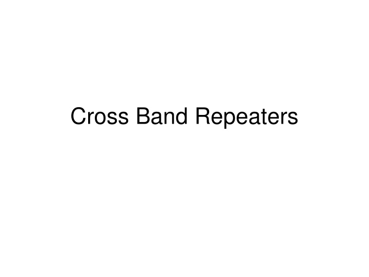 cross band repeaters standard repeater operation