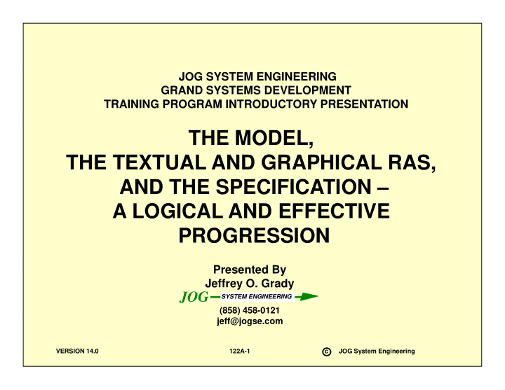 the model the textual and graphical ras and the