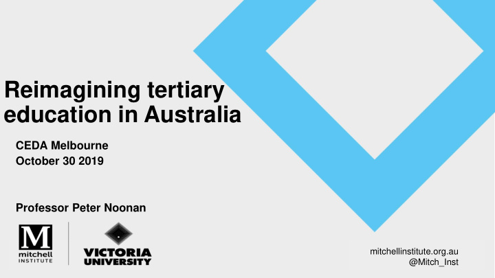 reimagining tertiary education in australia