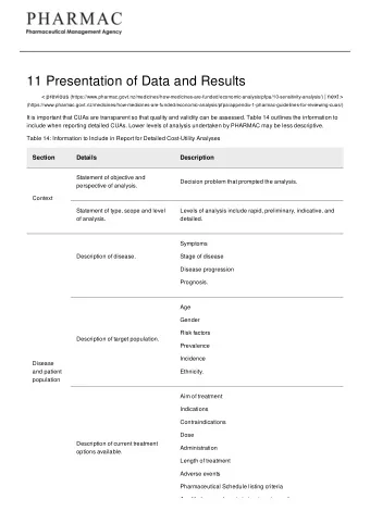 11 Presentation of Data and Results &lt; previous