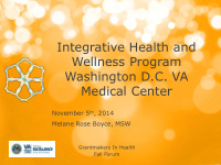 integrative health and wellness program washington d c va