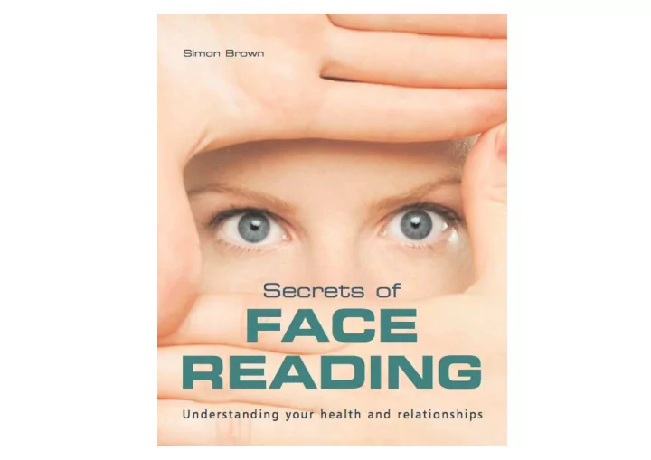 face reading book the five elements