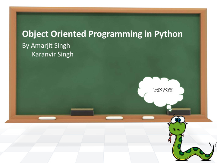 object oriented programming in python
