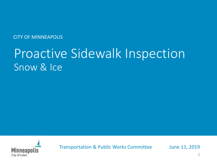 proactive sidewalk inspection