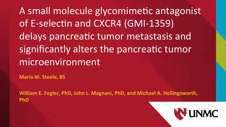 a small molecule glycomime c antagonist of e selec n and