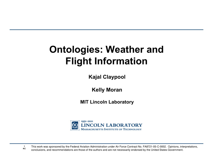 ontologies weather and ontologies weather and flight