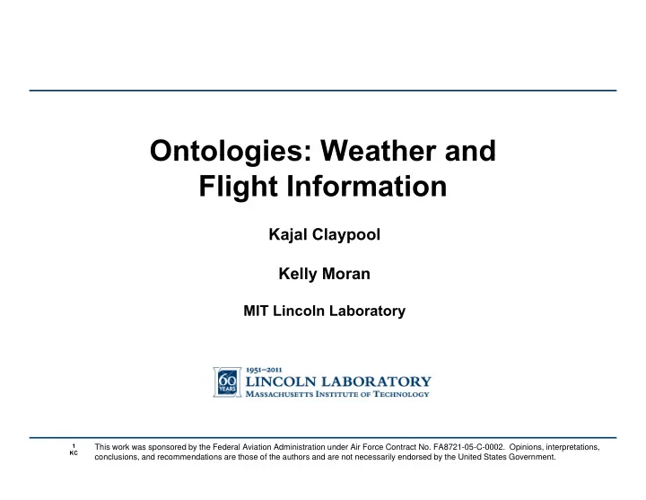 ontologies weather and ontologies weather and flight