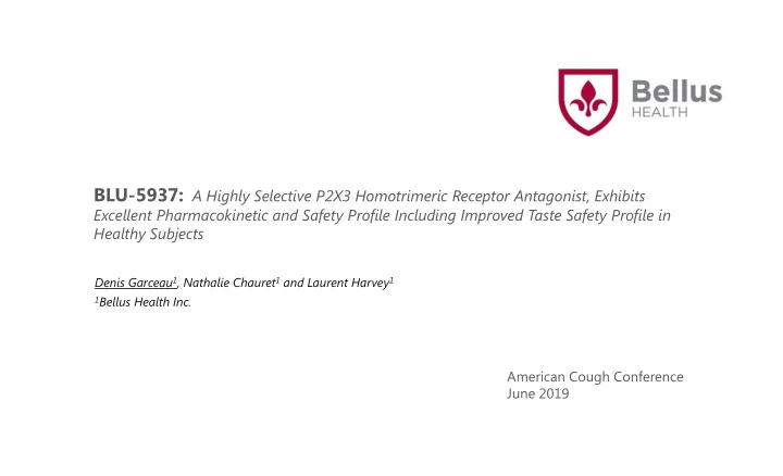 targeting p2x3 to treat chronic cough
