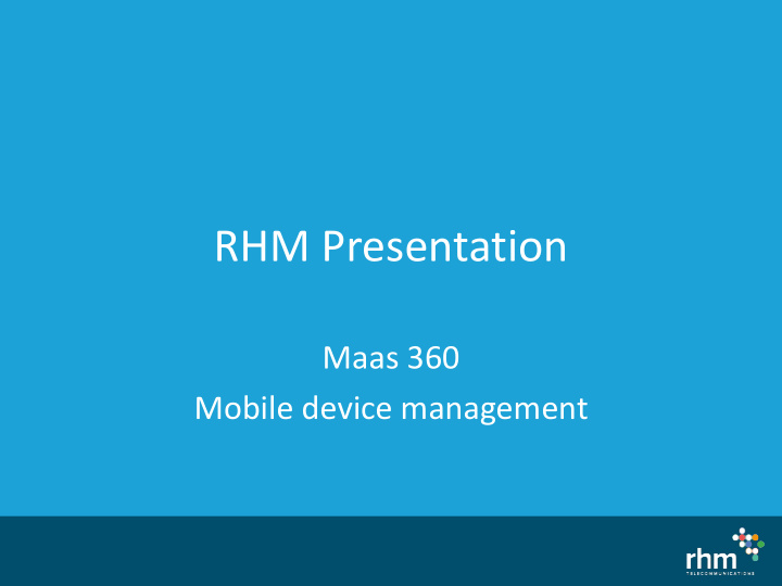 rhm presentation