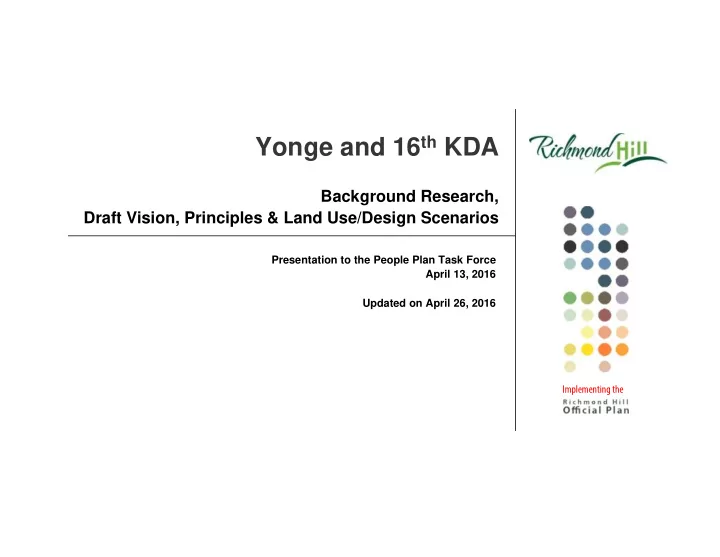 yonge and 16 th kda