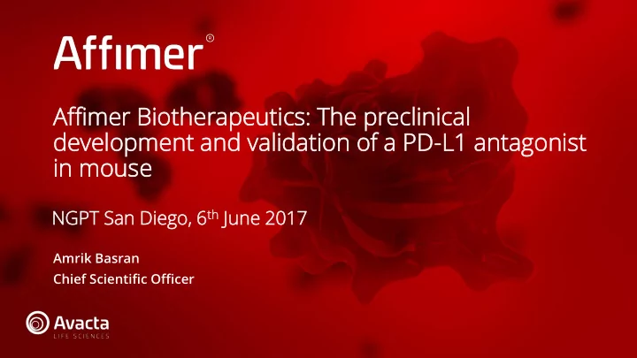 affimer fimer biother therapeut apeutics ics th the precl