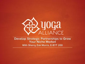 Develop Strategic Partnerships to Grow  Your Niche Market With Sherry Zak Morris, E-RYT 200