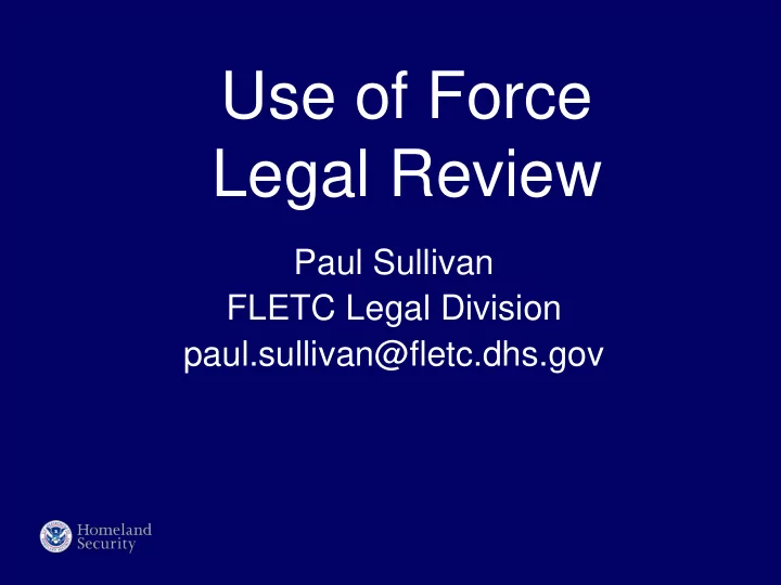 use of force
