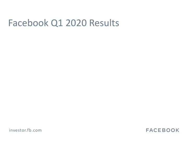 facebook q1 2020 results