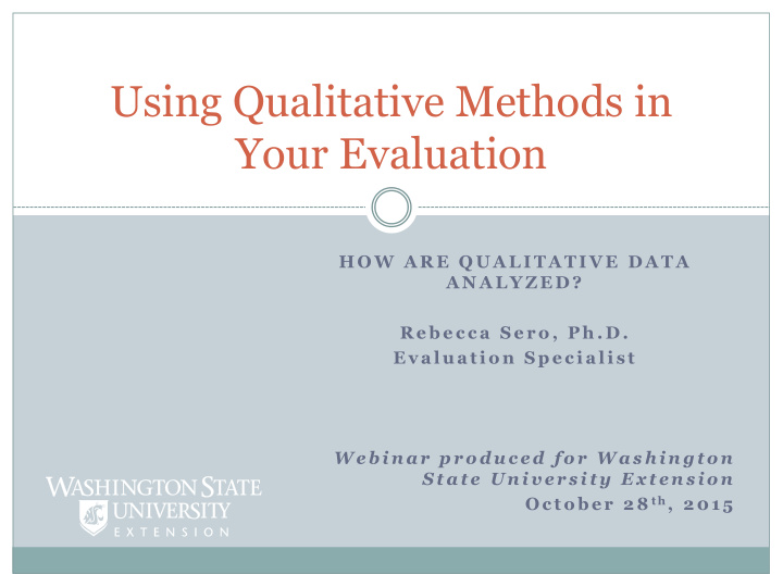 your evaluation