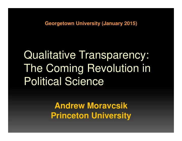 qualitative transparency the coming revolution in
