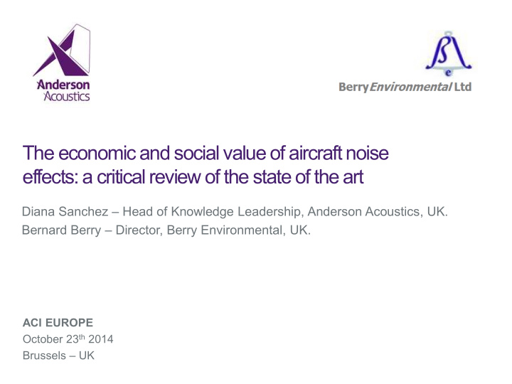 the economic and social value of aircraft noise effects a