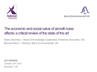 The economic and social value of aircraft noise  effects: a critical review of the state of the art