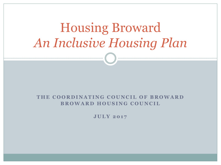 housing broward an inclusive housing plan
