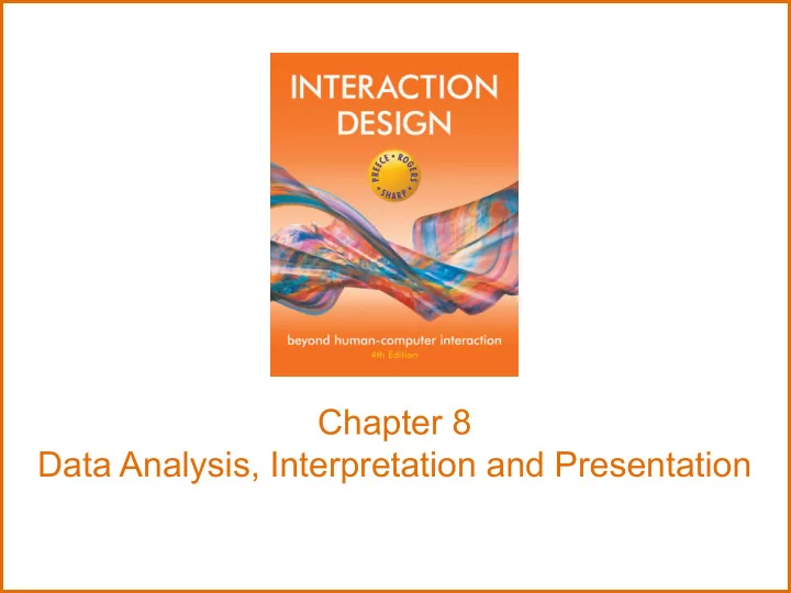 chapter 8 data analysis interpretation and presentation