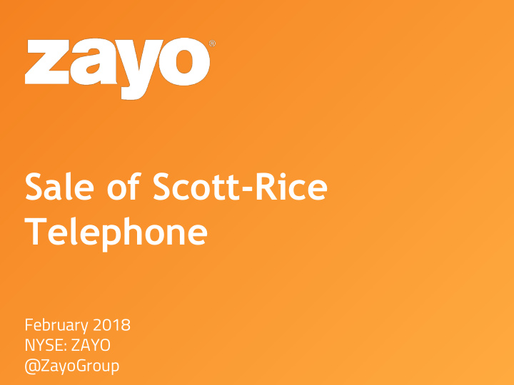 sale of scott rice telephone