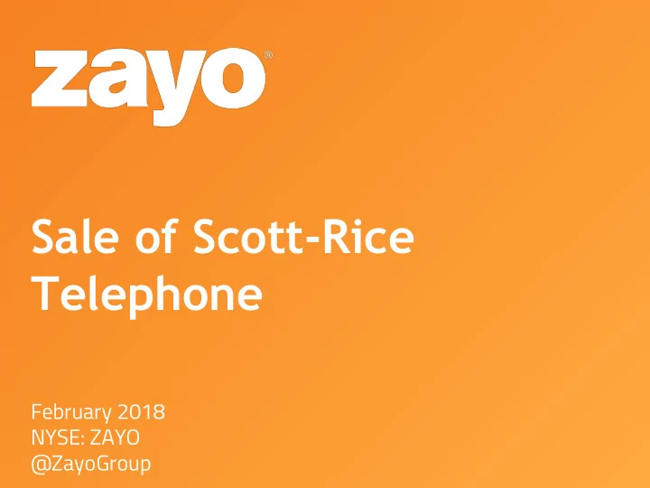sale of scott rice telephone