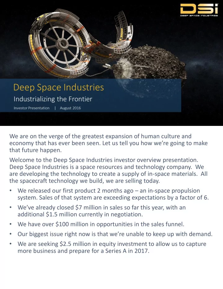 we are on the verge of the greatest expansion of human