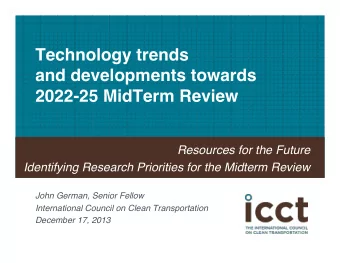 Technology trends   and developments towards 2022-25 MidTerm Review  Resources for the Future