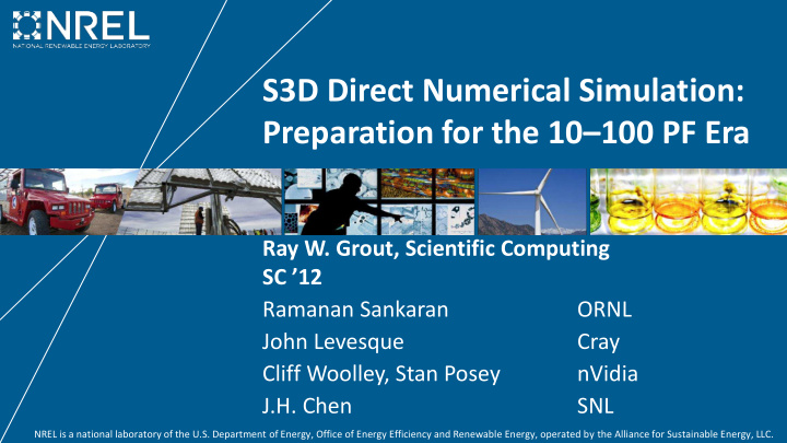 s3d direct numerical simulation