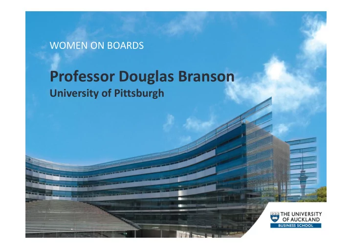 professor douglas branson