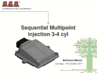 Sequential Multipoint  injection 3-4 cyl  Beltrami Marco  Cavriago, 11th October 2011  Electrical