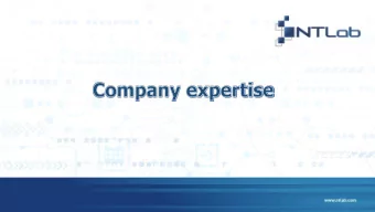 Business profile  NTLab is a vertically integrated center for electronics: from ICs to devices.