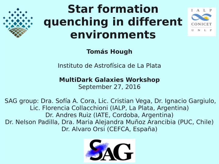 star formation quenching in different environments