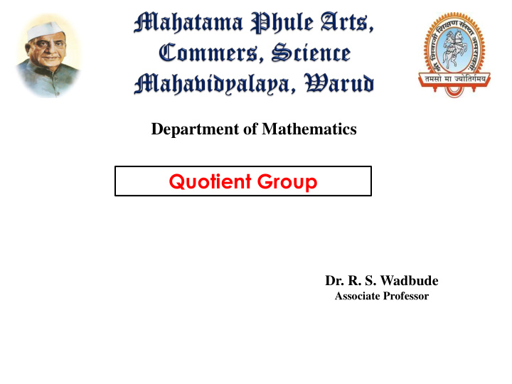 quotient group