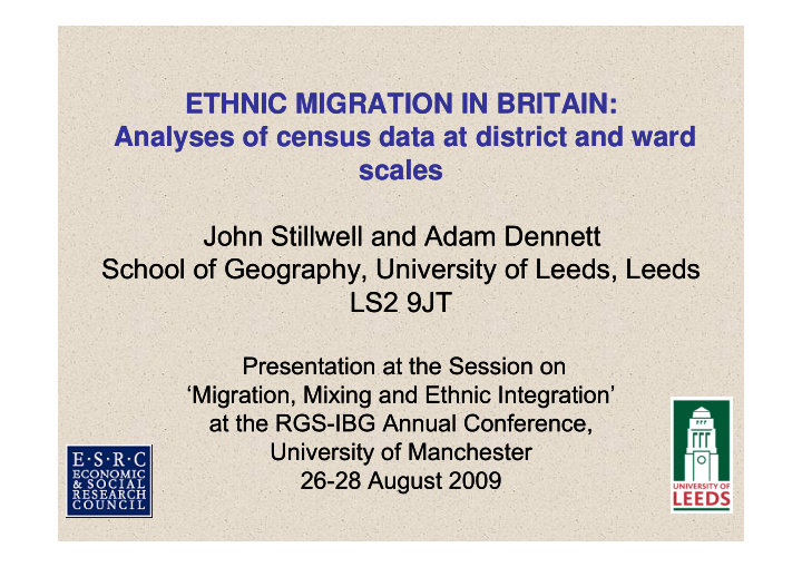 ethnic migration in britain ethnic migration in britain