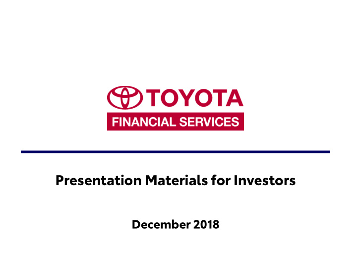 presentation materials for investors