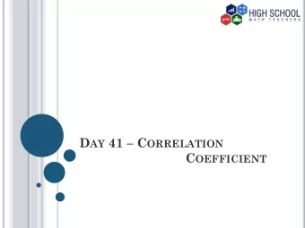 Linear Correlation Coefficient, r  Thus is a measure that shows which the extend  two variables