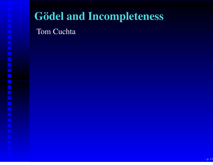 g del and incompleteness
