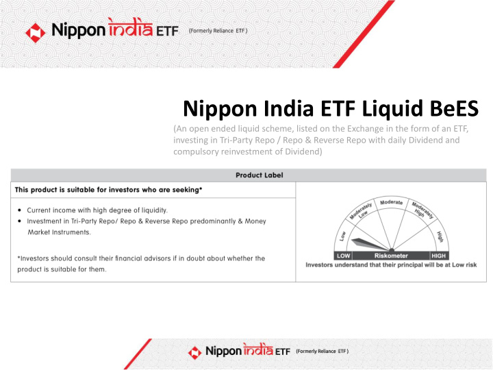 nippon india etf liquid bees