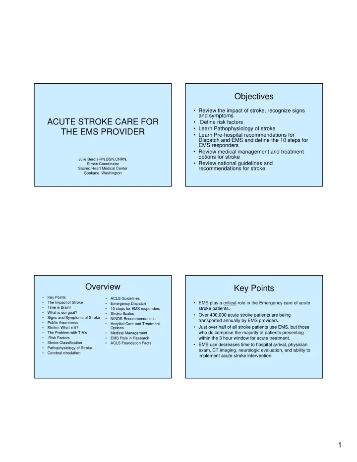 objectives