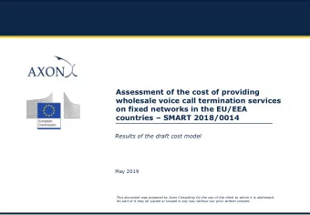 Assessment of the cost of providing  wholesale voice call termination services  on fixed networks
