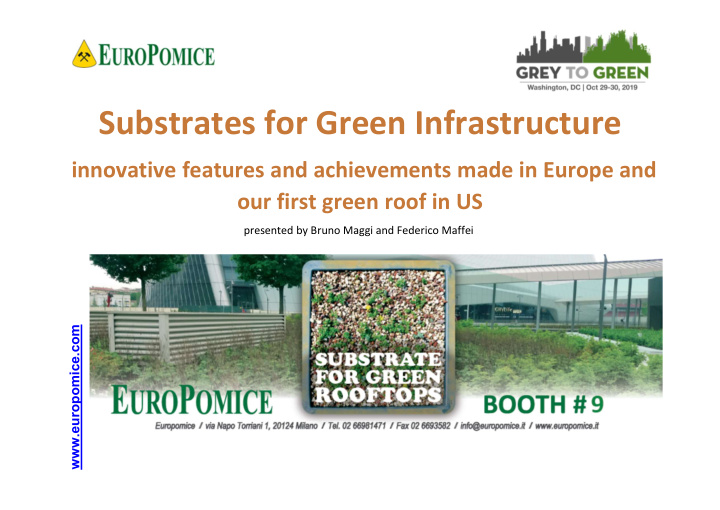 substrates for green infrastructure
